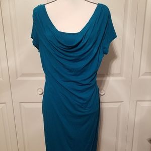 Teal knit dress